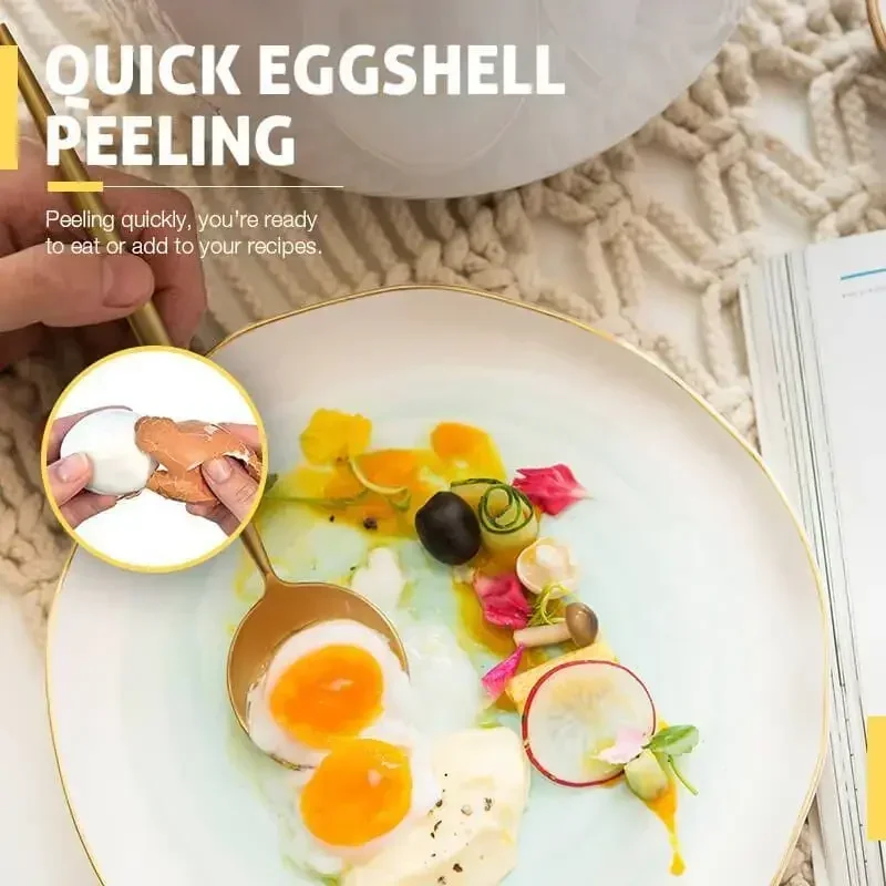 1pc New Automatic Egg Peeler Boiled Egg Peeler Free Peeling Shell Peeling Kitchen Tools Household Cooking Gadgets