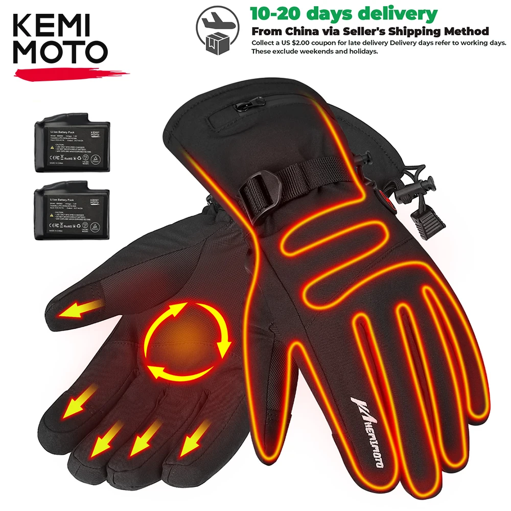 Guantes Calefactables Moto Cascos De Moto KEMIMOTO Guant De Moto