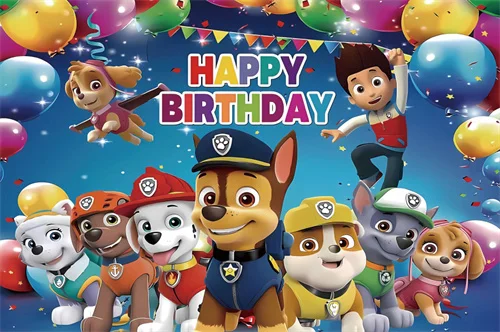 Paw Patrol Geburtstagsparty-Dekoration, Hundepatrouille, Pfote, Geschirr, Tischdecke, Tasse, Teller, Ballon, Babyparty, Kinderbevorzugung, Geschenk, Partyzubehör – Detail 6