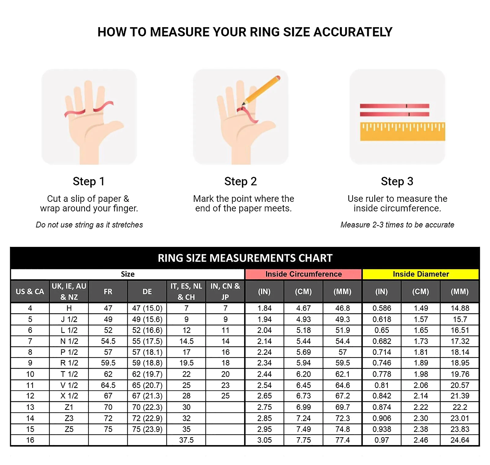 Engagement Ring How To Know Ring Size Us Female Ring Sizers For