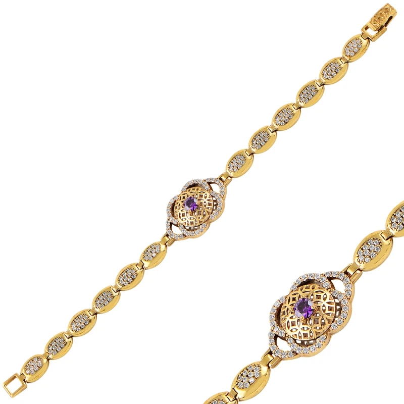 

Silver 925 Sterling Zircon Cubic Zirconia Authentic Bracelet