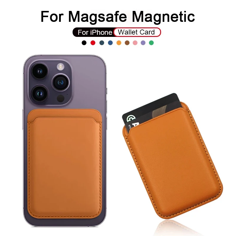 Leather Card Wallet For Apple Magsafe Wallet Card Holder Case