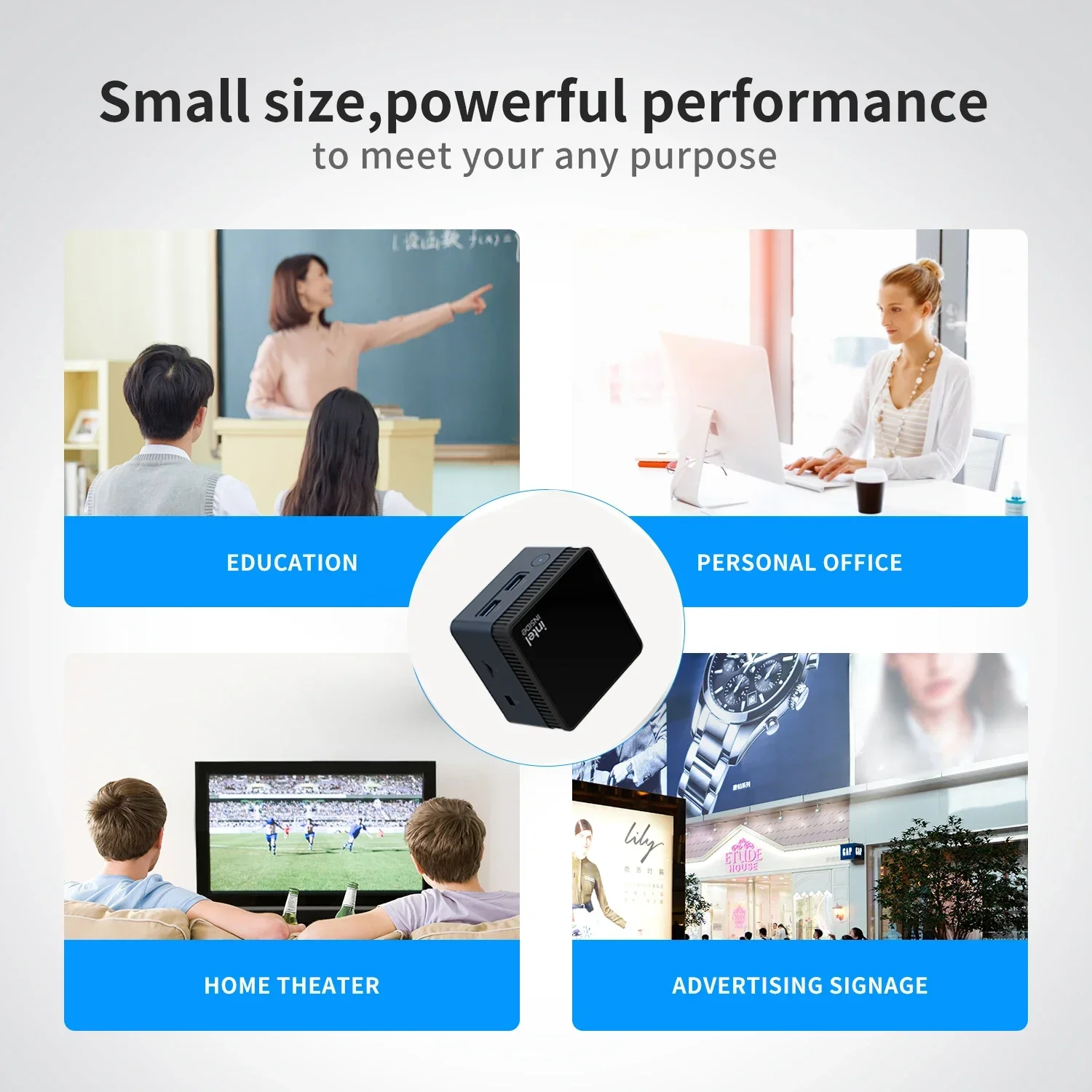 ZX01 PLUS Intel Alder Lake N100 MINI PC Windows 11 DDR5 12GB 128GB/256GB/512GB M.2 SSD WIFI5 BT4.2 MINI PC Gamer Computer 6