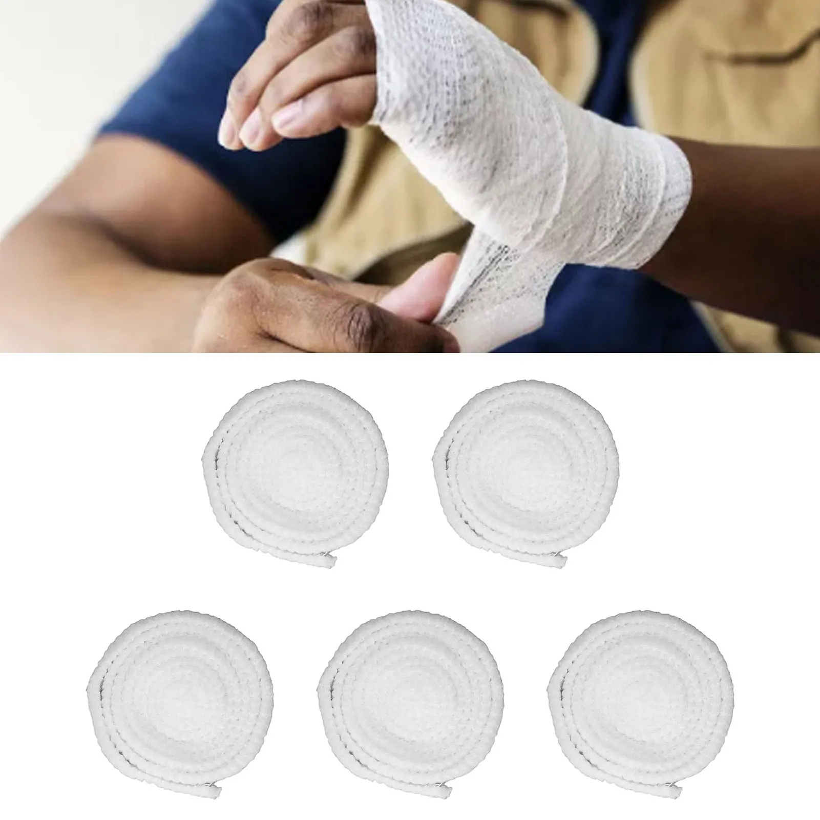 

Support Belt 5 Rolls Tubular Bandage 2m High Elasticity Breathable Tubular Bandage for Fingers Toes Correction