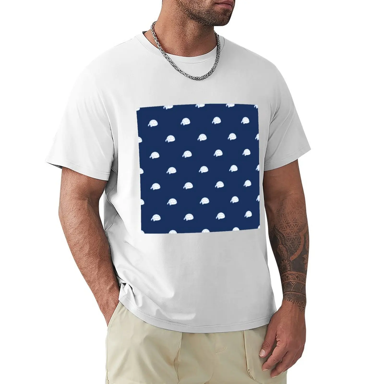 

Small igloo pattern (Small & Diagonal version) T-shirt animal prinfor boys customs oversized t shirt men