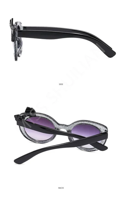 Óculos de sol infantil gatinho com laço para meninas e meninos_voghion.com