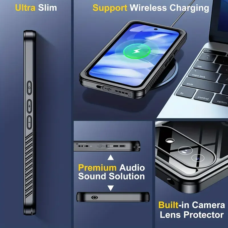 Ultimate Shockproof & Waterproof 360° Protective Phone Case with Front & Back Cover