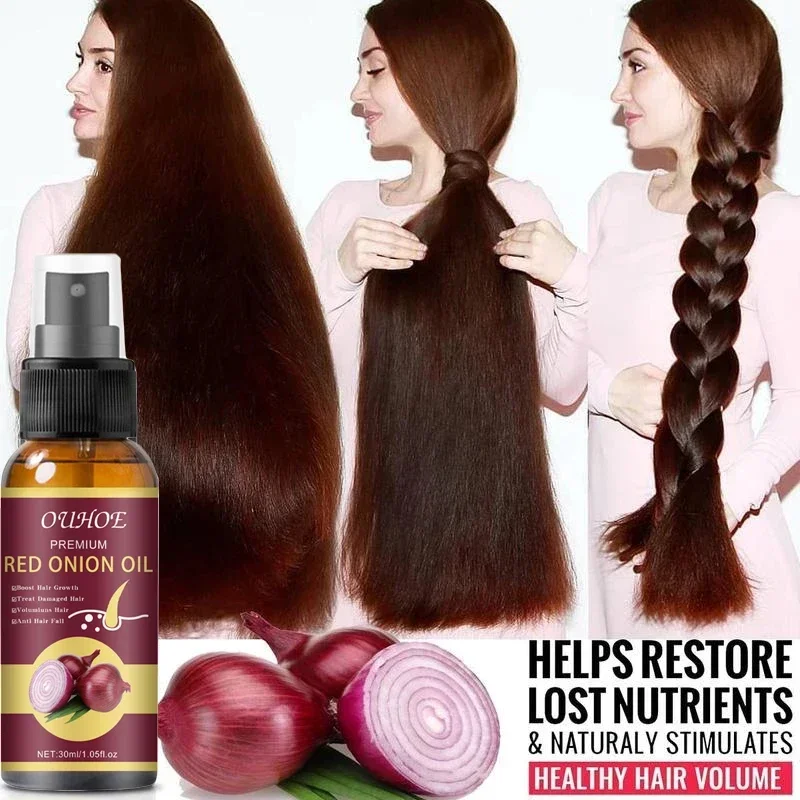

Onion Black Seed Hair Oil Spray for Natural Hair Care and Growth Prevent Hair Loss Biotin Fast Shampoo Men And Women