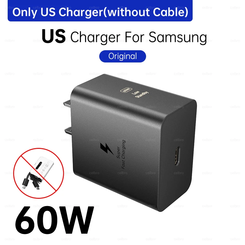 ตัวเลือกสินค้า อะแดปเตอร์ชาร์จ Samsung 60W PD Type-C สำหรับ S26 Ultra