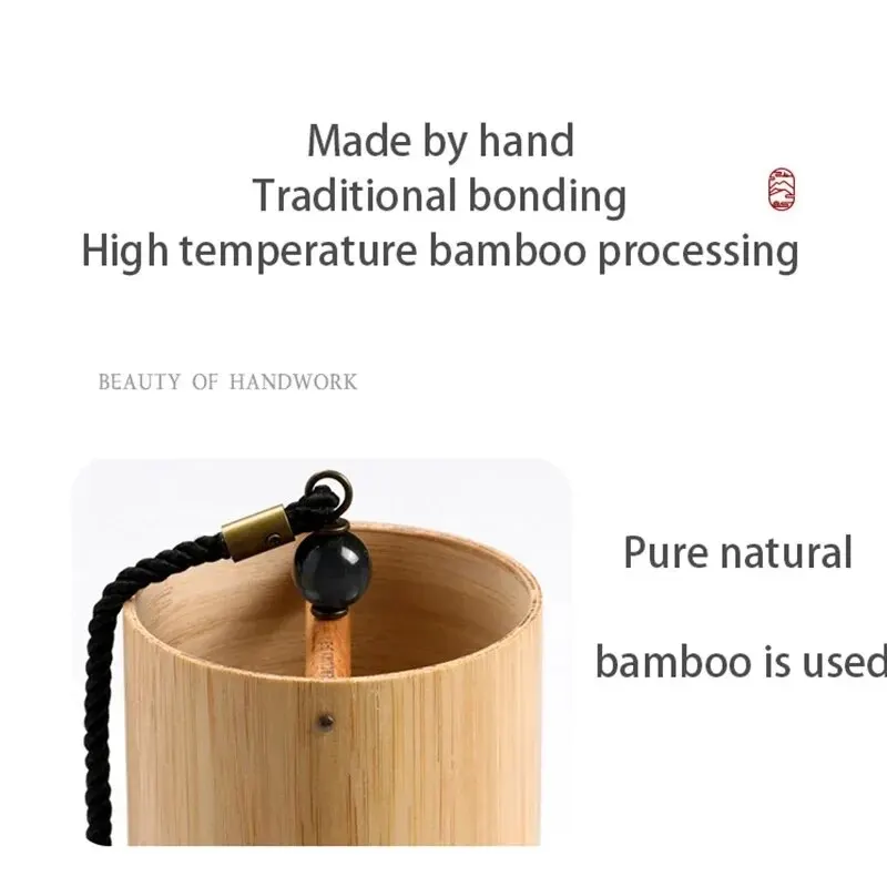 Windbell Bamboo Wind Chime 8 Tone Rods Windchimes Zen Meditation Percussion Instruments Chimes C G Am Dm Chord Home Garden Patio