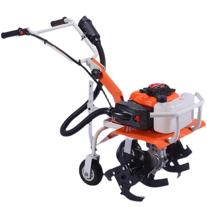 

Small Agricultural Gasoline Rotary Tiller Home Hoe Weeding, Loosen Soil, Open Ditch, Plow Micro-tillator