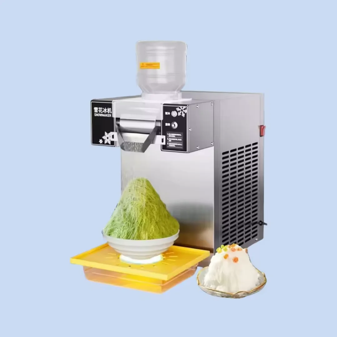 132 Lbs/24H Snowflake Ice Maker, Commercial Snowflake ice Machine Electric Tabletop Snowflake Crusher For Restaurant 6