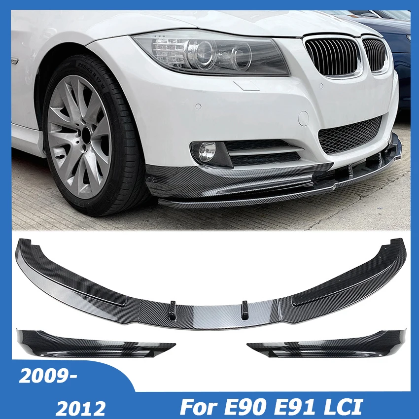 

For BMW 3 Series E90 E91 LCI Facelift 2009-2012 Front Bumper Lip Spoiler Splitter Canard Cover Trim Body Kit Car Accessories