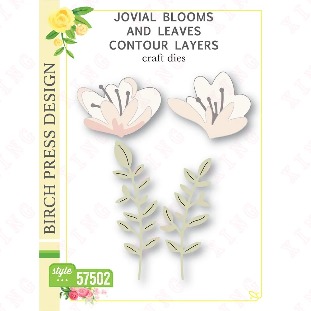 

New Metal Cutting Dies Jovial Blooms and Leaves Contour Layers Dies Scrapbook Decoration Embossing Diy Handmade Craft Card Molds