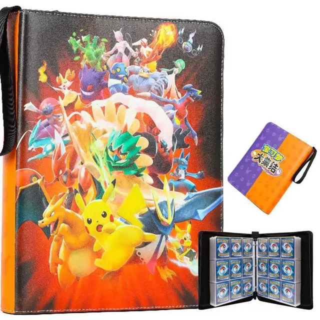 Classeur de cartes à jouer Pokemon, album photo Pikachu Charizard, livre de  protection Vmax, dossier de cartes à jouer, 400-900 pièces - AliExpress