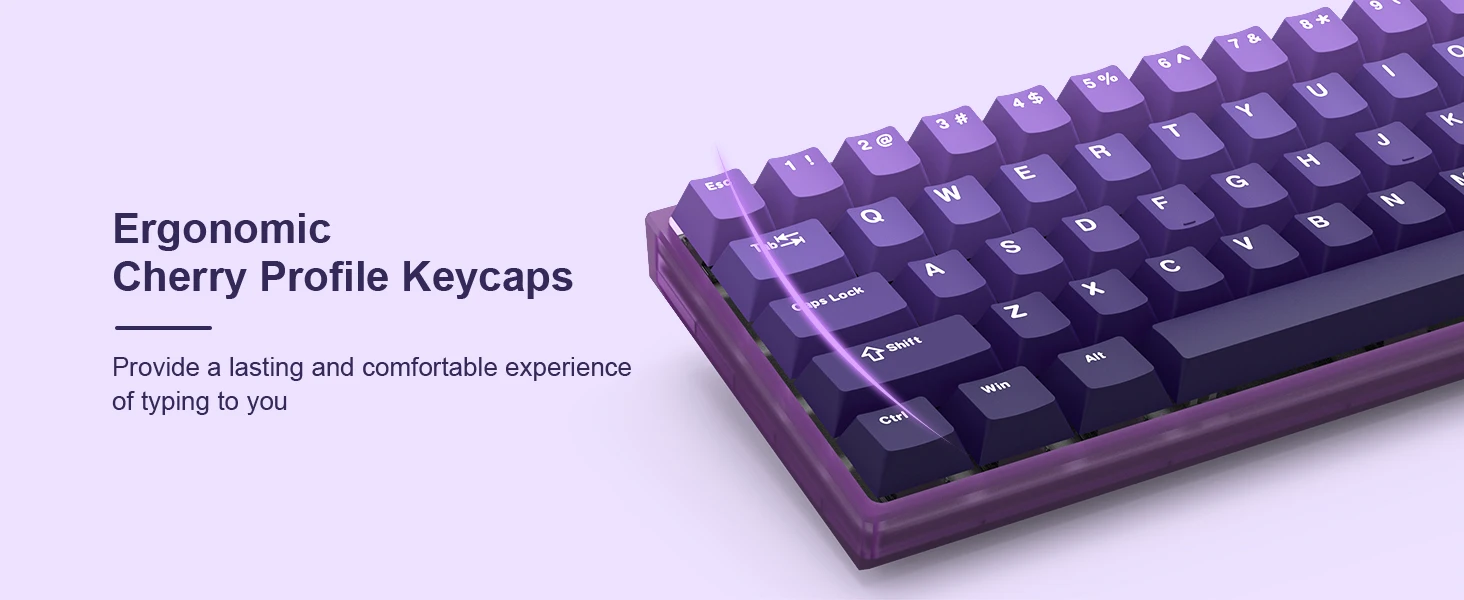 Shot, Cherry Gateron, Switches MX, Gamer, roxo, Perfil, 132 Chaves