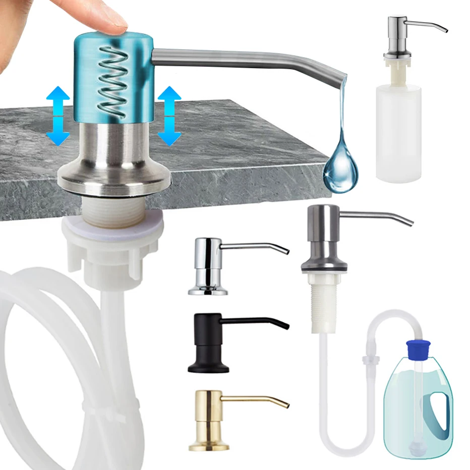 Soap Dispenser Kitchen Sink Extension Tube Kit Replacement Metal Under Deck Counter Sink Mounted soap dispenser,soap pump