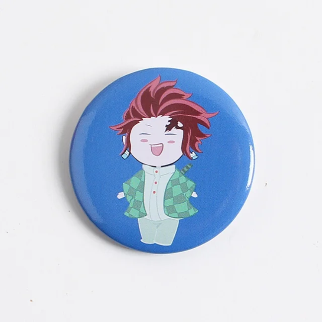 Anime Second element Q Version Badge Bar Butterfly Endure Tanjirou Fugang Yi Yong Shan Yi Yan Column Pendant Anime Peripheral XZ-2212-B1