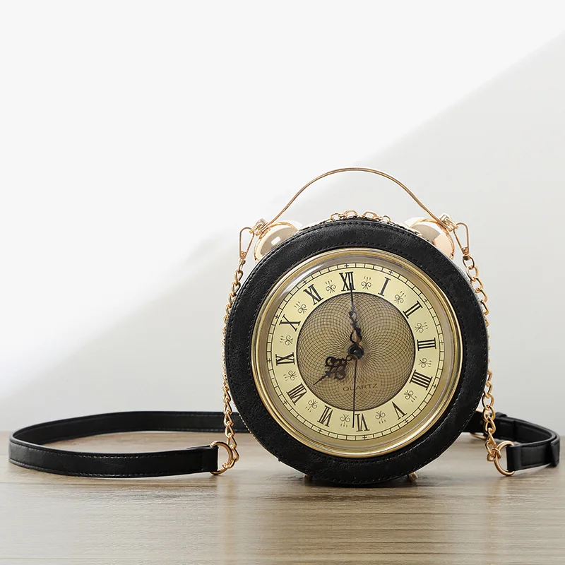 Shoulder Crossbody Handheld Bag Chain Small Round Clock Style Casual Handbag For Woman High-Quality Messenger Versatile Luxury