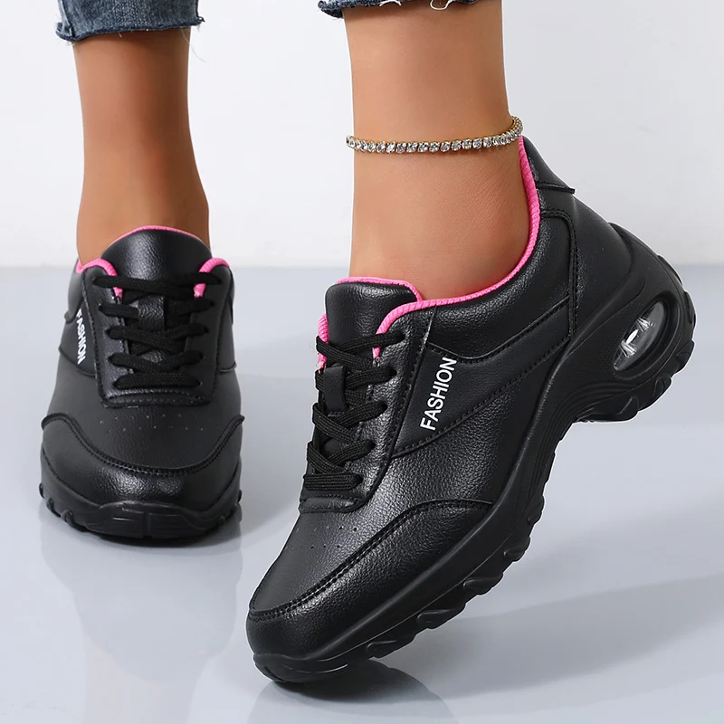 Hot Selling Women's Thick Sole Casual Sneakers Women Fashion Vulcanized Shoes Designer Trainers Platform Lace Up Walking Shoes 2 Hot Selling Women's Thick Sole Casual Sneakers Women Fashion Vulcanized Shoes Designer Trainers Platform Lace Up Walking Shoes 2