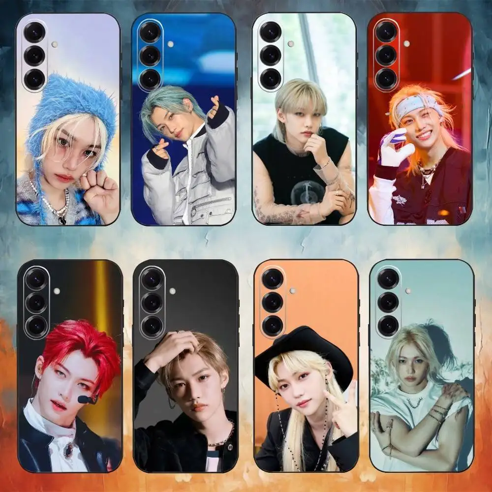 Felix-Inspired Stray Kids Soft Black Phone Case