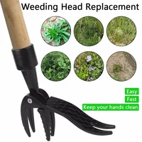 Root Remover Stand Up Weeding Tool Gardening Weeding Head Replacement Digging Weeder Claw Foot Pedal Weed Puller Black Weeders 1