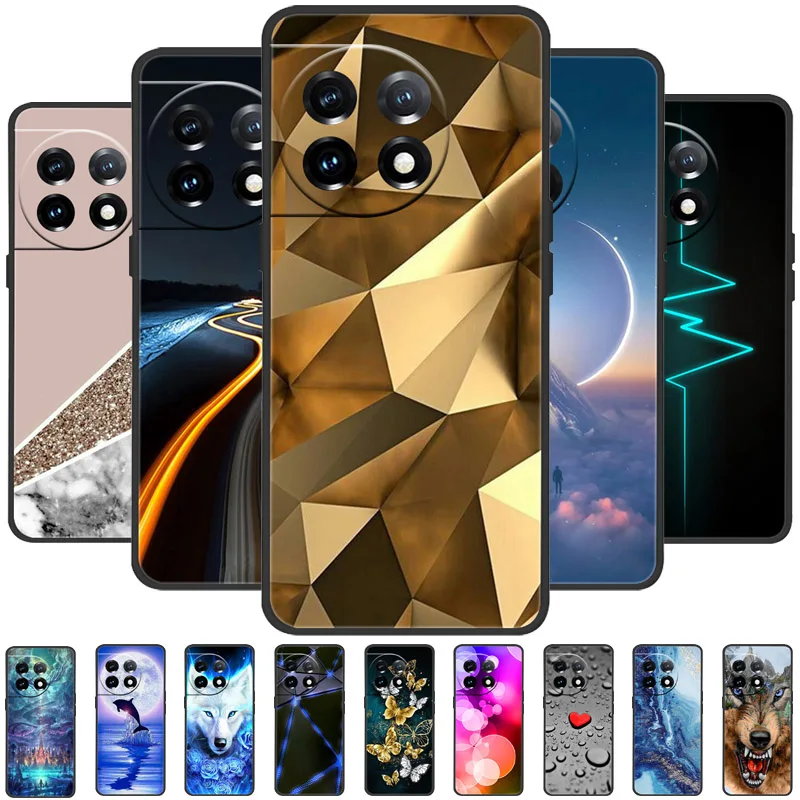 Per Oneplus 11 5G Custodia Antiurto Morbida Custodia In Silicone Tpu Per Oneplus 11 Funda Oneplus11 Pbh110 1 + 11 Capa Black Cartoon