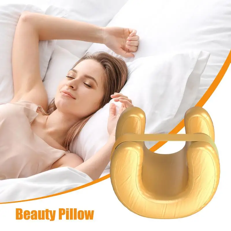 Face Beauty Pillow Face Up Ergonomic Beauty Pillow Foam Massage Pillow Soft Breathable Maintaining Sleeping Pillow Neck Pillow 2