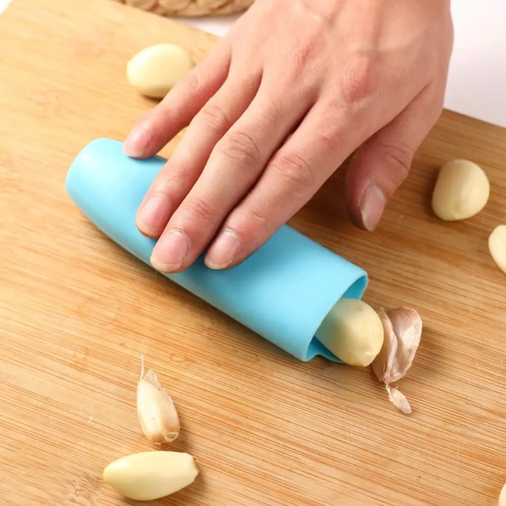 Silicone Garlic Peeler Tool Blue Kitchen Gadget