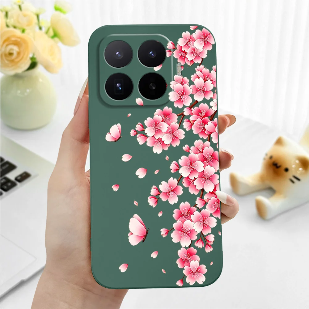 Floating Petal Silicone Phone Case - Elegant and Durable Design