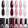 6PCS White Glitter Nail Polish Gel Set Popular Colors Autumn Semi Permanent Soak Off UV Nail Art Manicure Varnish Supplies Kit 3