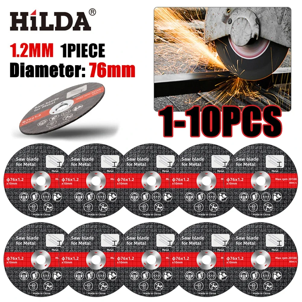 10-1pcs 76mm Metal Cutting Discs for Sanding Grinding Cut Off Circle Wheels Saw Blades Discs Electric Angle Grinder Accessories