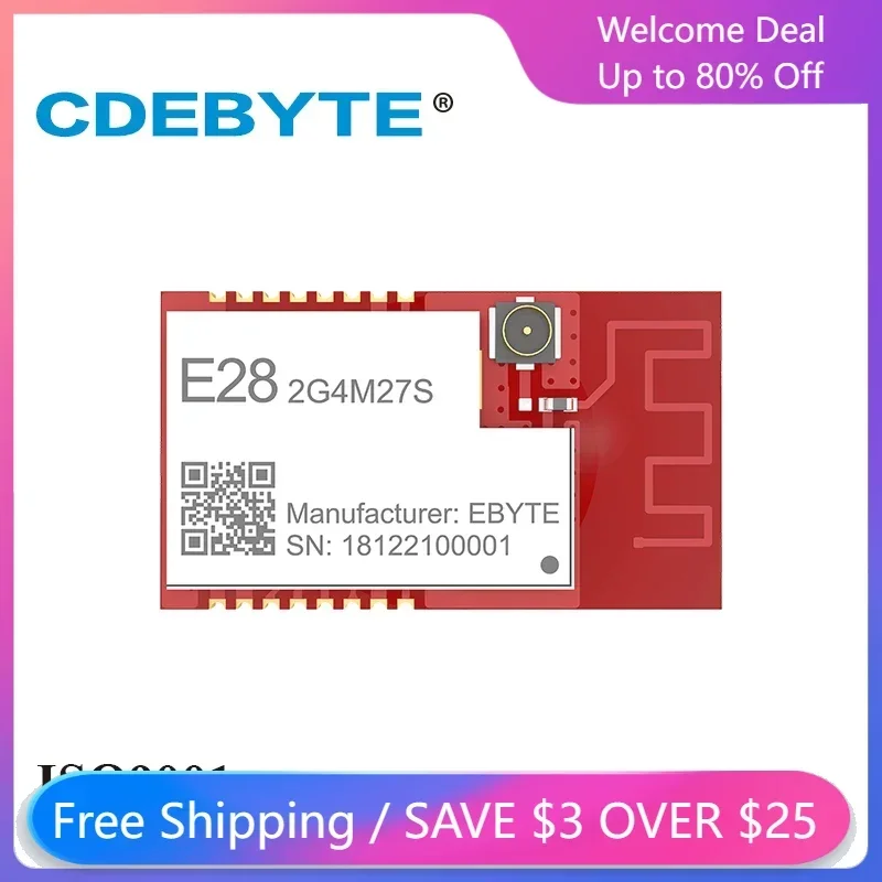 SX1281 27dBm LoRa Module 2.4 GHz Wireless Transceiver E28-2G4M27S SPI Long Range BLE 2.4 ghz BLE rf Transmitter 2.4GHz Receiver e22 230t22s 30s 433m communication module rf chip lora wireless module for trunk networking