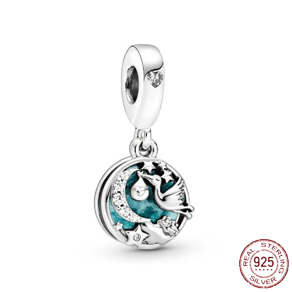 2021 New Ocean Blue Sea Turtle Dangle Bead fit Original Pandora Charms Silver 925 Bracelet DIY Women Jewelry summer Collection couple rings 925 Silver Jewelry