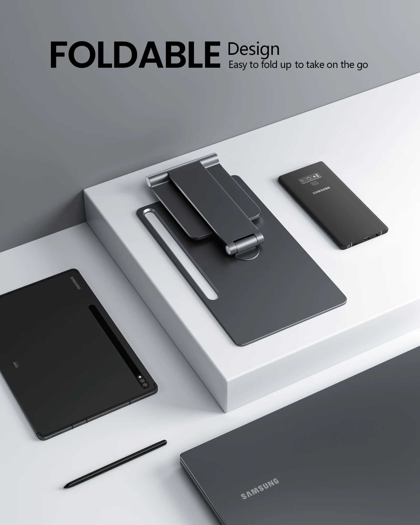 Lululook-磁気タブレットスタンド,調整可能なデスクスタンド,Samsung