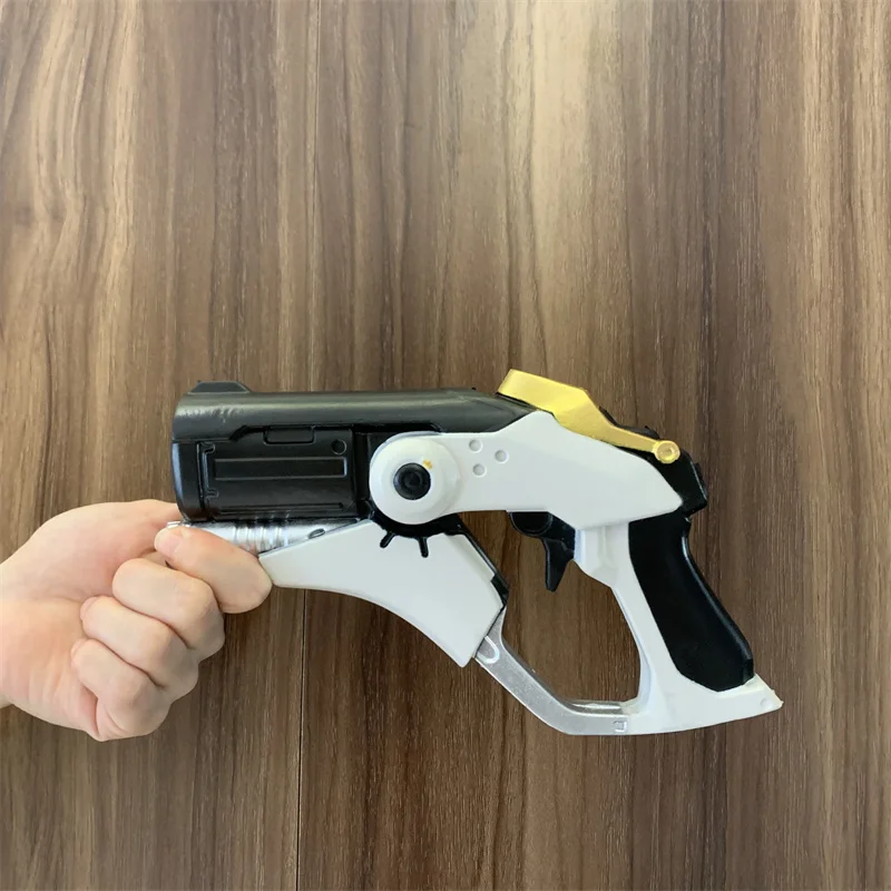 Game OW Angels Revolvers Weapon Gun 1:1 Cosplay Safety PU Gift Outdoor Toy Rubber Soldier 76  D. va Tracer No Shooting 2