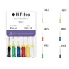 CYF047 Dental H-Files 25mm Single Size10#/15# Assorted15-40 6Pcs/Pack Dental Stainless Steel Hand Use Endodontic Root Canal File 2