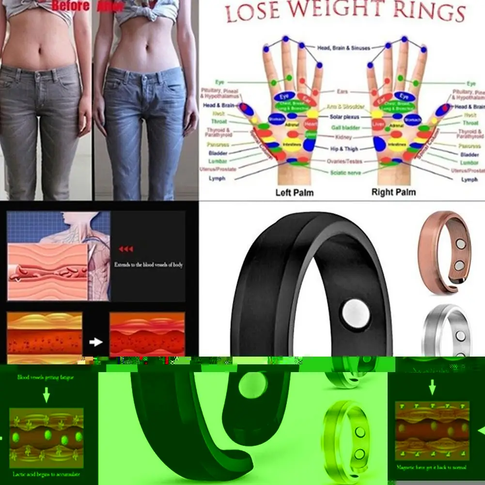 Magnetic Medical Weight Loss Slimming Tool Fitness Finger Rings Unisex hi emt electromagnetic wave fitness equipment weight loss slimming body sculpt beauty machine