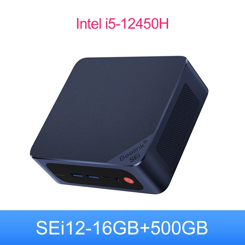 4K Mini PC Intel i5 12th-Gen 12450H 32GB DDR4 512GB SSD, WiFi 6