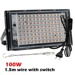 Full Spectrum LED Grow Light Bulb for Indoor Plants and Flowers with EU Plug (100W EU Plug)