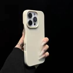 Luxury Bright Fluorescent Liquid Silicone Shockproof Phone Case with Soft Back Cover - iPhone 11 Pro Max (Antique White)