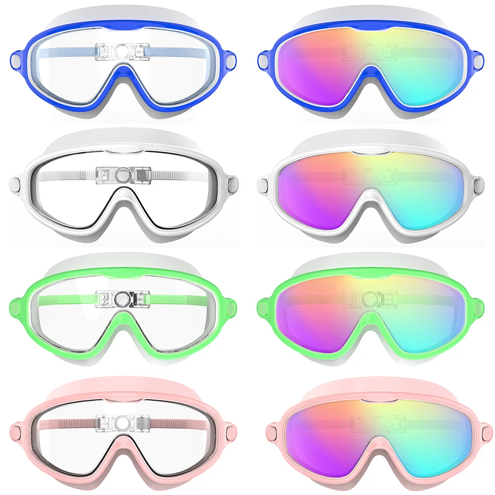 Swimming Goggles HD Waterproof Anti-Fog Electroplating For Kids Boys Girls