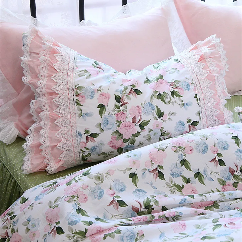 

2 pcs romantic pillow cover Ruffle lace body pillow case christmas pillow case bedding pillow cases home decor bed pillow sham