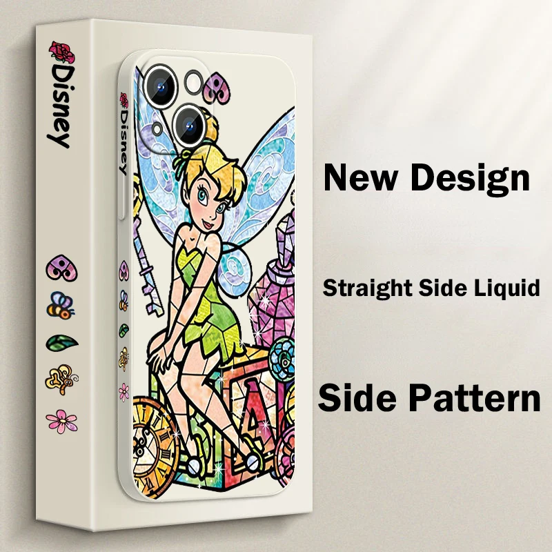 

Disney Cartoon Princess Belle Apple iPhone Phone Case For 14 13 12 11 Pro Max Plus XS XR X 8 7 SE 2 3 Liquid Left Rope Cover