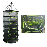 For Flowers Buds Plants Organizer Folding Dry Rack Herb Drying Net 6 Layers Drying Net Dryer Bag Mesh For Herbs Hanging Basket 1