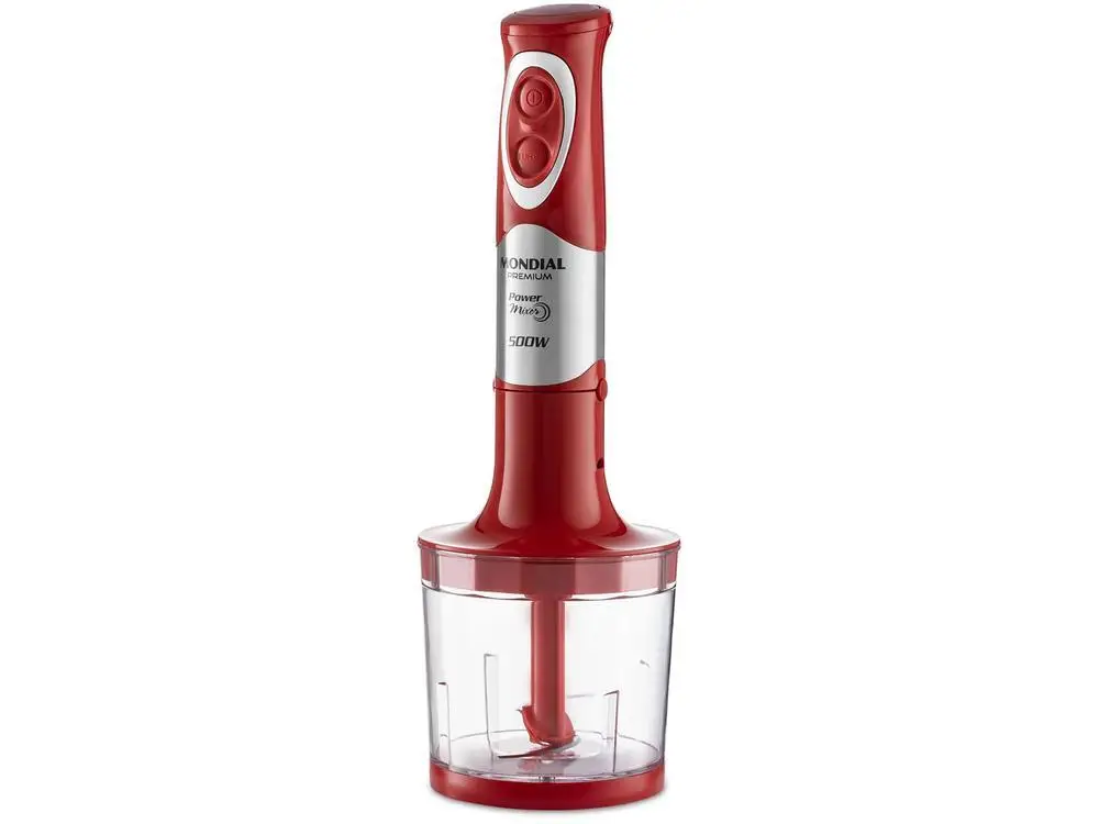 Mixer 2 em 1 Mondial 500W Vermelho e Inox - 110V 4