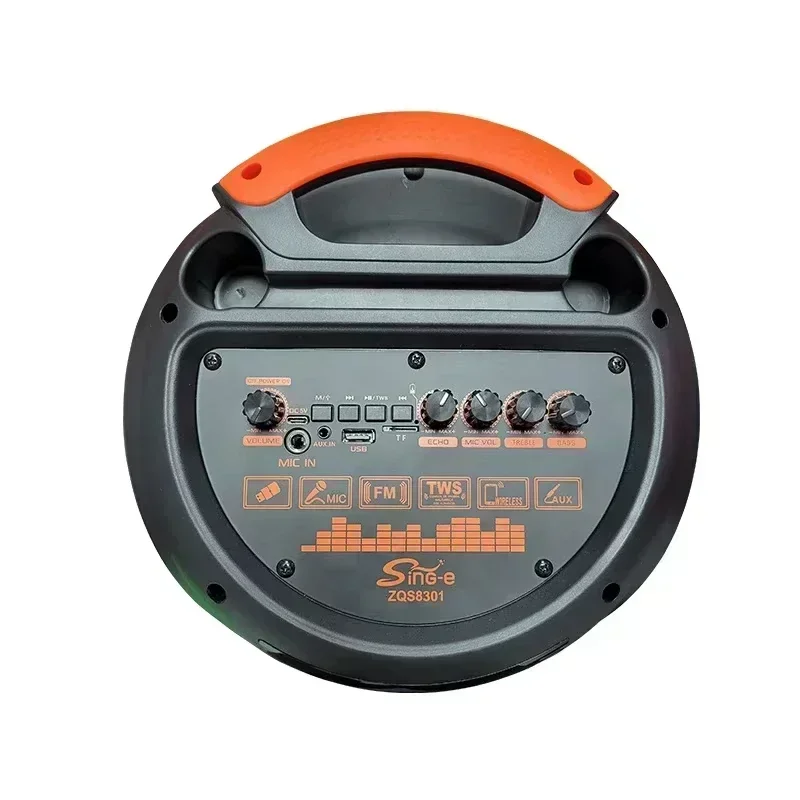 ZQS8301 02 08 09RGB Wireless 40W High Power Bluetooth High Sound Quality Long Battery Life Stage Speakers LED Light Multimedia 5