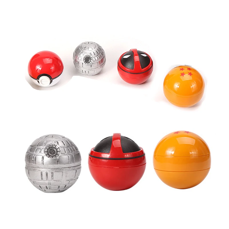 Manual Tobacco Herbal Mill Spice Zinc Alloy Crusher Pokeball Herb Grinder
