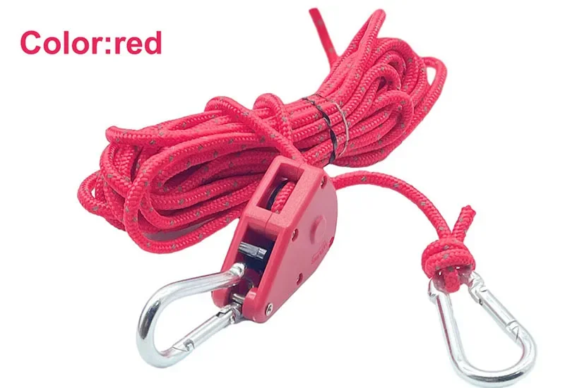 1pc 5m Reflektierende Camping Zelt Wind Seil Zurrgurt Spanner Befestigungs Pulley Ratsche Markise Seil Schnalle Seil Zelt zubehör – Detail 9