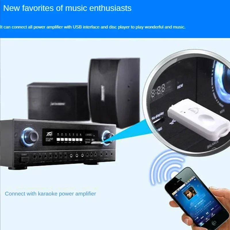 USB Bluetooth-Compatible Stereo Music Receiver Wireless Audio Adapter Music Speaker Receiver Adapter For Speaker For Phone Car